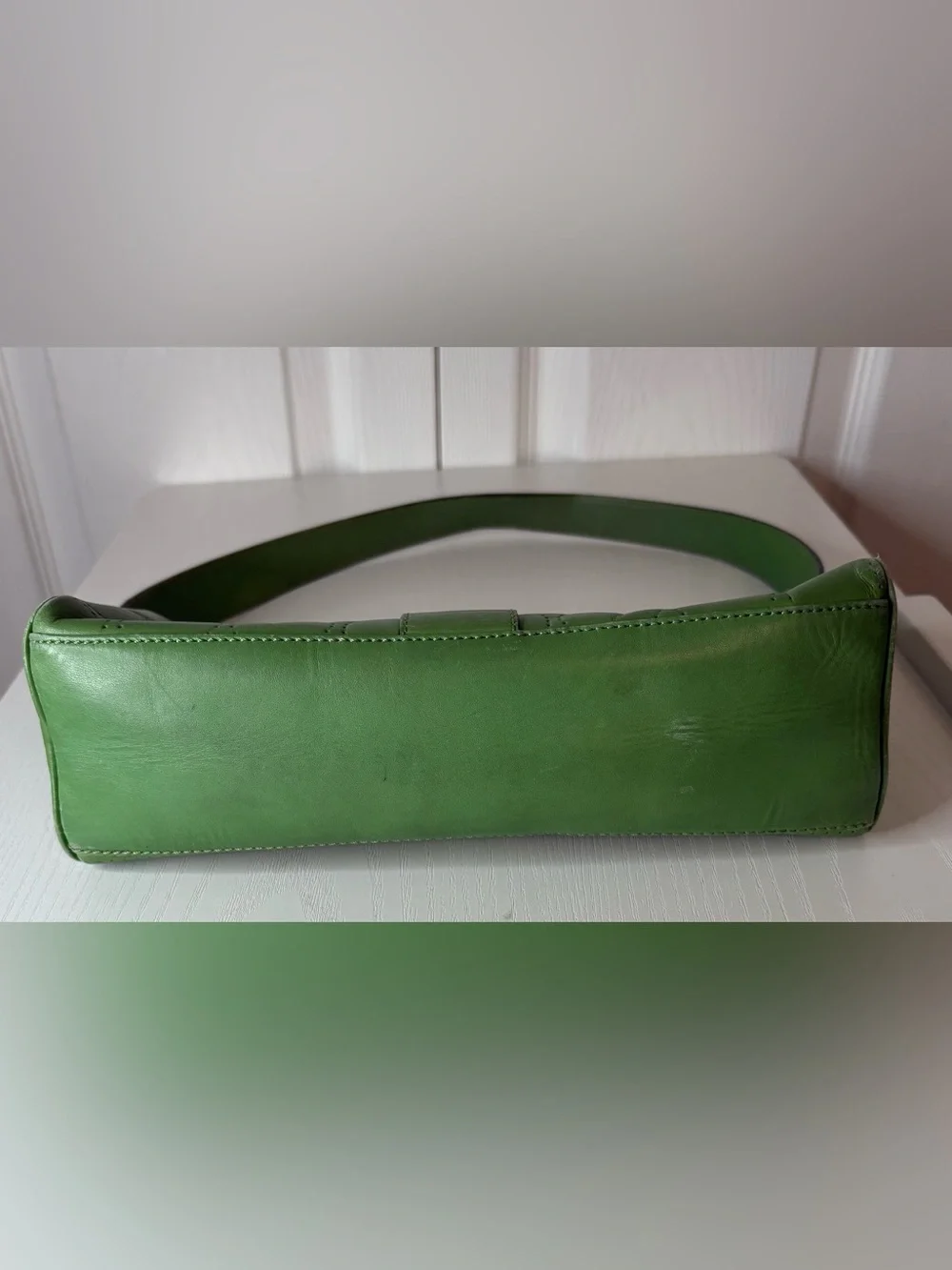 Kate Spade Green Leather Quilted Shoulder Bag